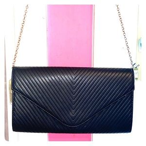 Boohoo Black clutch bag